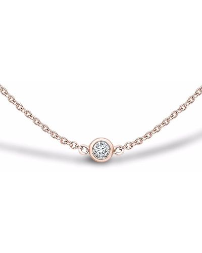 Pragnell 18kt Rose Gold Sundance Diamond Necklace - Pink