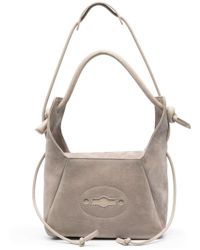 Zanellato Mina Suede Shoulder Bag - Grey