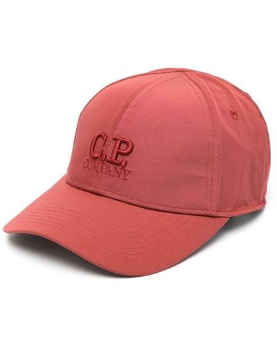 C.P. Company Gorra con logo bordado - Rojo