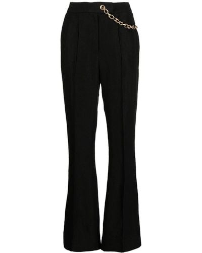 Aje. Opal Chain-link Flared Trousers - Black