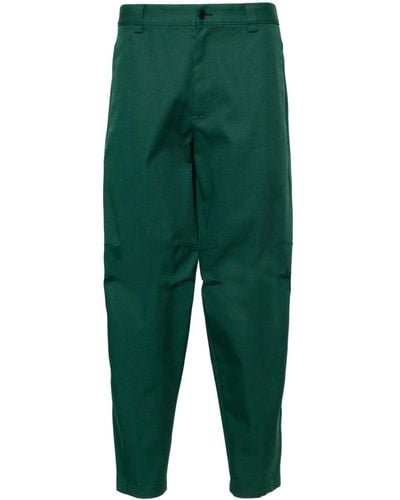 Lanvin Tapered-leg twill trousers - Verde