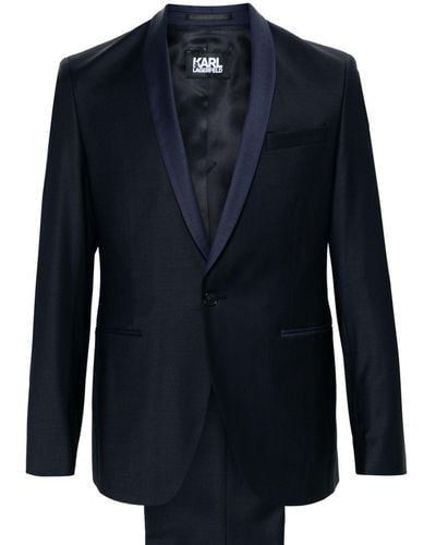 Karl Lagerfeld Einreihiger Anzug - Blau