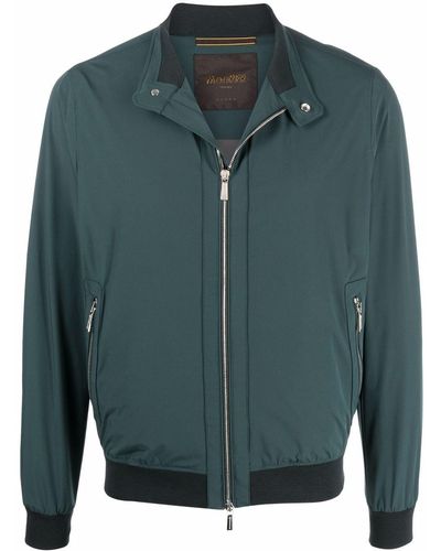 Moorer Zipped-up Bomber Jacket - Green