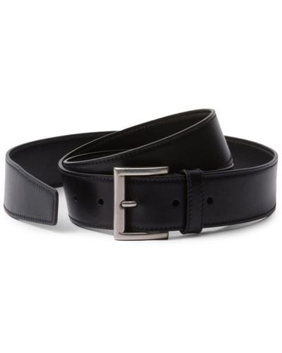 Prada Buckled Leather Belt - Black