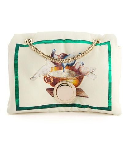 Giambattista Valli Birds Airbag Leather Mini Bag - Multicolor