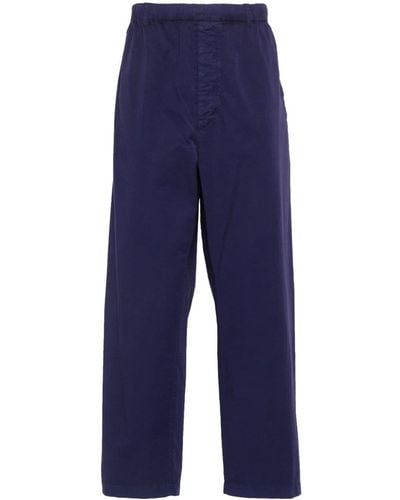 Lemaire Straight-leg Cotton Pants - Blue