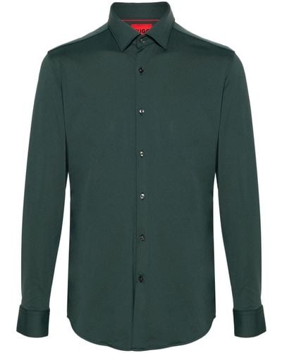 HUGO Long-sleeve Jersey Shirt - Green