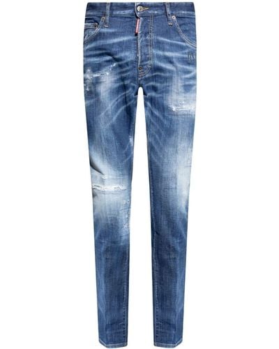 DSquared² Distressed regular-fit jeans - Blau
