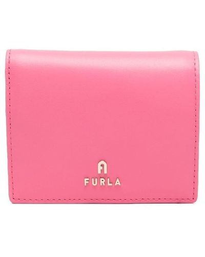 Furla Portemonnaie mit Logo-Schild - Pink
