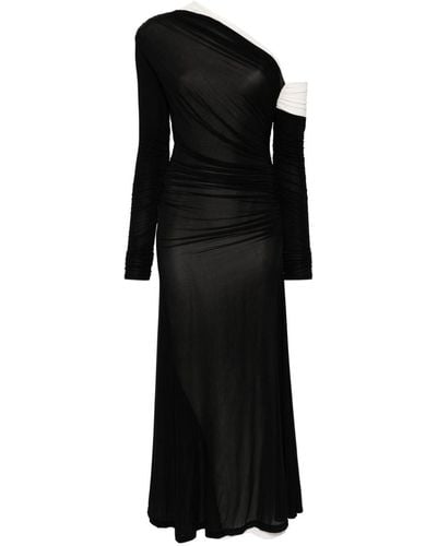 TOVE Ulla Asymmetric Jersey Dress - Black