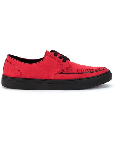 Yohji Yamamoto Geweven Teendetail Sneakers - Rood