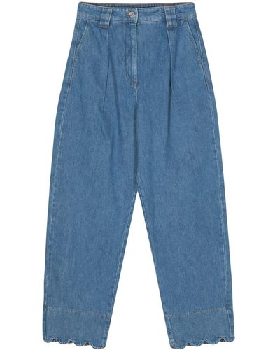 Stella Nova Scallop Edge Mid-rise Jeans - Blue