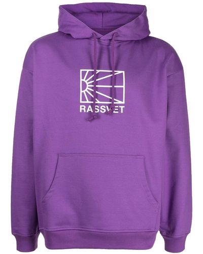 Rassvet (PACCBET) Logo-print Cotton Hoodie - Purple