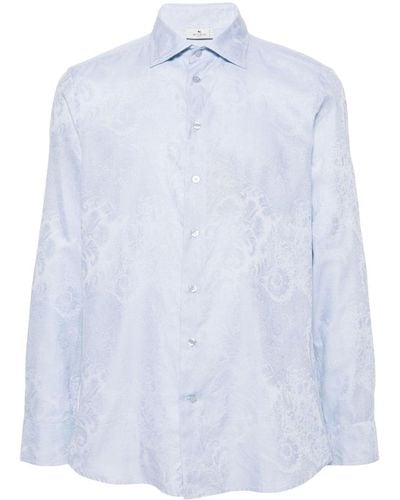 Etro Paisley-jacquard Cotton Shirt - White