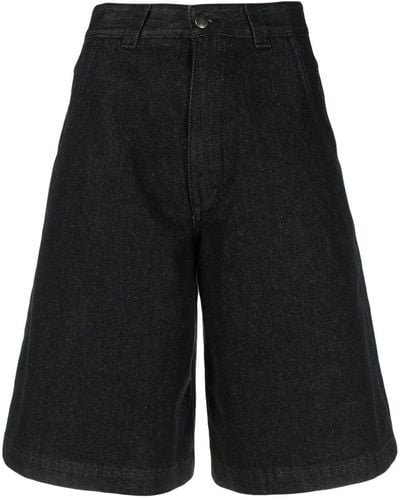 Societe Anonyme Wide-leg Denim Shorts - Black