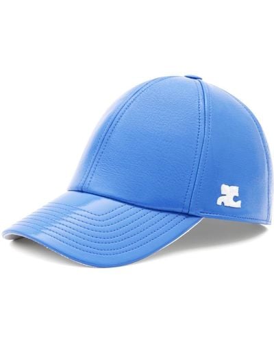 Courreges Baseballkappe mit Logo-Patch - Blau