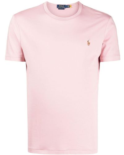 Polo Ralph Lauren T-shirt Met Borduurwerk - Roze