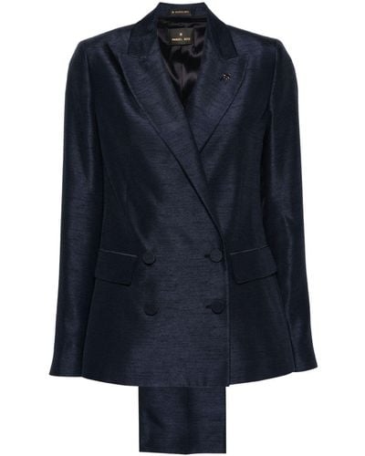 Manuel Ritz Doppelreihiger Anzug mit steigendem Revers - Blau