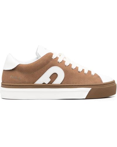 Furla Joy Leather Low-top Trainers - Brown