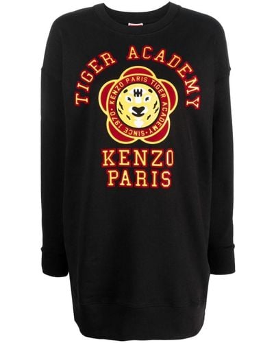 KENZO Tiger Academy Sweatshirt Minidress - Black