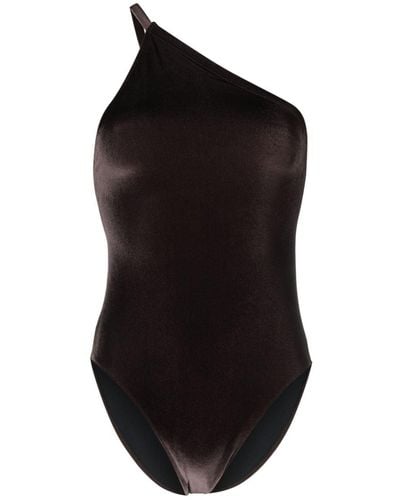 Filippa K Asymmetric One-shoulder Swimsuit - Black