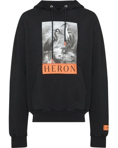 Heron Preston Graphic-print Pullover Hoodie - Black