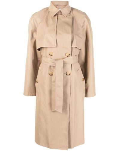 Liu Jo Trenchcoat Met Dubbele Rij Knopen - Naturel