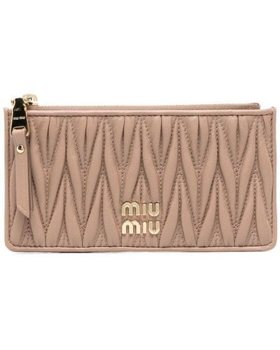 Miu Miu Gestepptes Portemonnaie - Pink