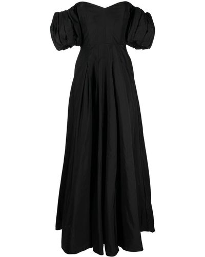 Marchesa オフショルダー イブニングドレス - ブラック