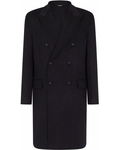 Dolce & Gabbana Double-breasted Cashmere Coat - Blue