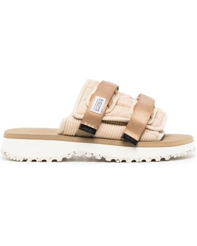 Suicoke Moto-shellab Logo-patch Sandals - Natural