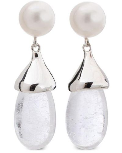Sophie Buhai Audrey Quartz Earrings - White