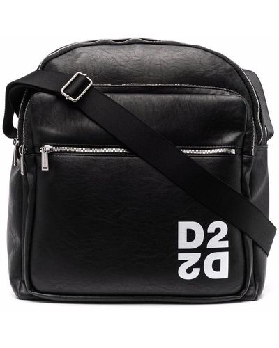 DSquared² Logo Print Shoulder Bag - Black
