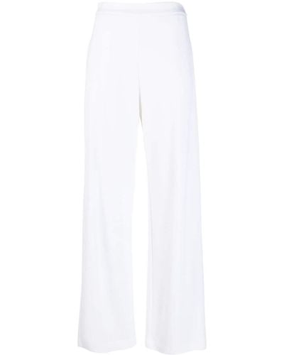Fabiana Filippi Pantalones anchos de talle alto - Blanco