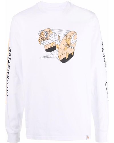 Carhartt T-shirt Living con stampa - Bianco