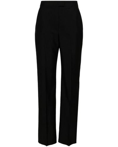 Alexander McQueen High-rise Tailored Wool Trousers - Black