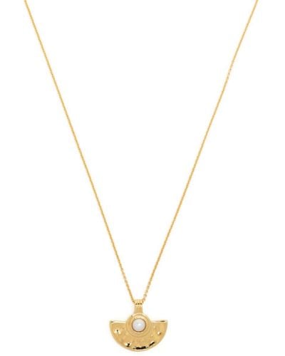 Missoma Zenyu Gemstone Pendant Necklace - Metallic