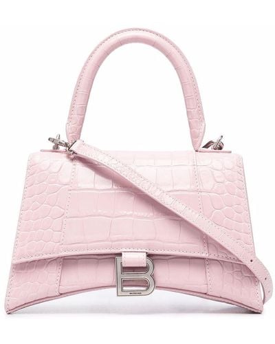 Balenciaga Small Hourglass Tote Bag - Pink