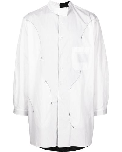 Yohji Yamamoto Paneled Reversible Shirt - White