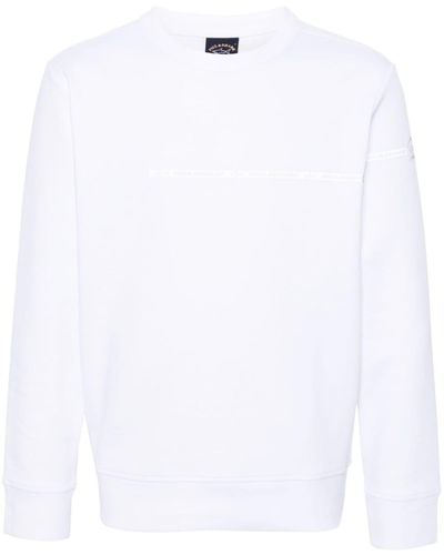 Paul & Shark Sweater Met Logoprint - Wit