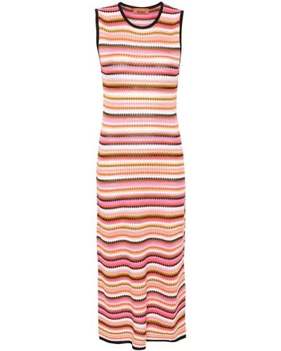 Missoni Striped Ribbed-knit Maxi Dress - White