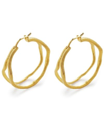 Monica Vinader Orecchini a cerchio in oro giallo Vermeil 18kt riciclato - Metallizzato