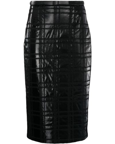 Rochas Geometric-pattern Pencil Skirt - Black