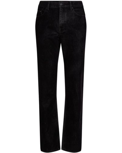 Karl Lagerfeld Flock Straight-leg Jeans - Black