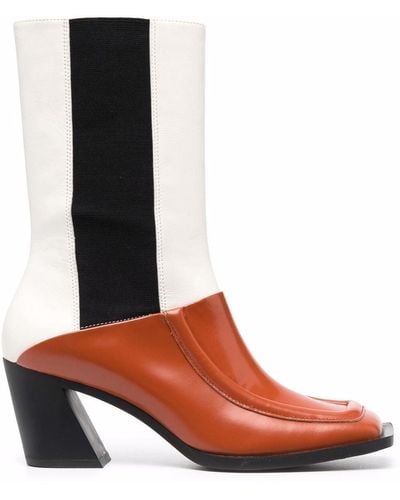 Camper Karole Colour-block Leather Boots - White
