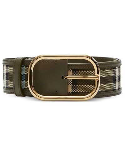 Burberry Vintage Check Buckle-fastening Belt - Green