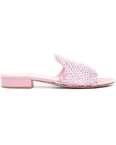 Le Silla Gilda Slippers Met Stras - Roze