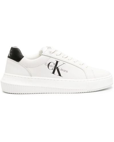 Calvin Klein Sneakers mit Logo-Print - Weiß