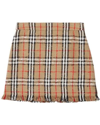 Burberry Vintage Check Bouclé Mini Skirt - Multicolor