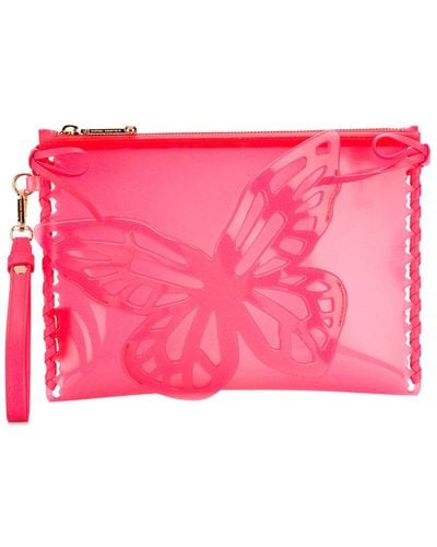Sophia Webster - 'flossy' Butterfly Clutch Bag - Women - Leather - One Size - Pink